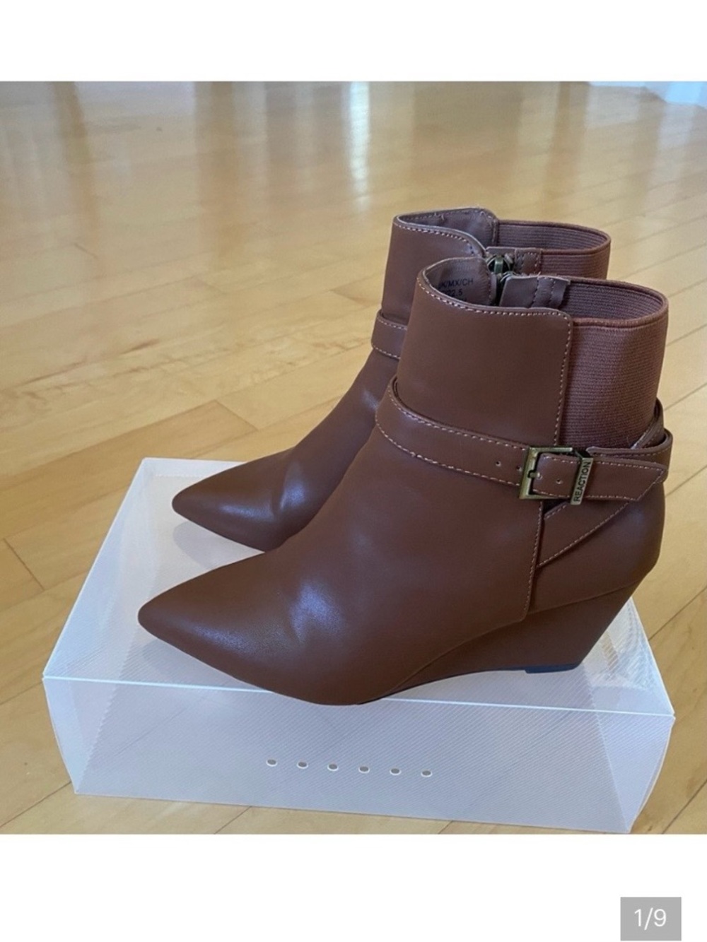 Kenneth Cole Brown Wedge Ankle Boots